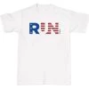 Unisex Red, White & Blue Run Graphic Tee