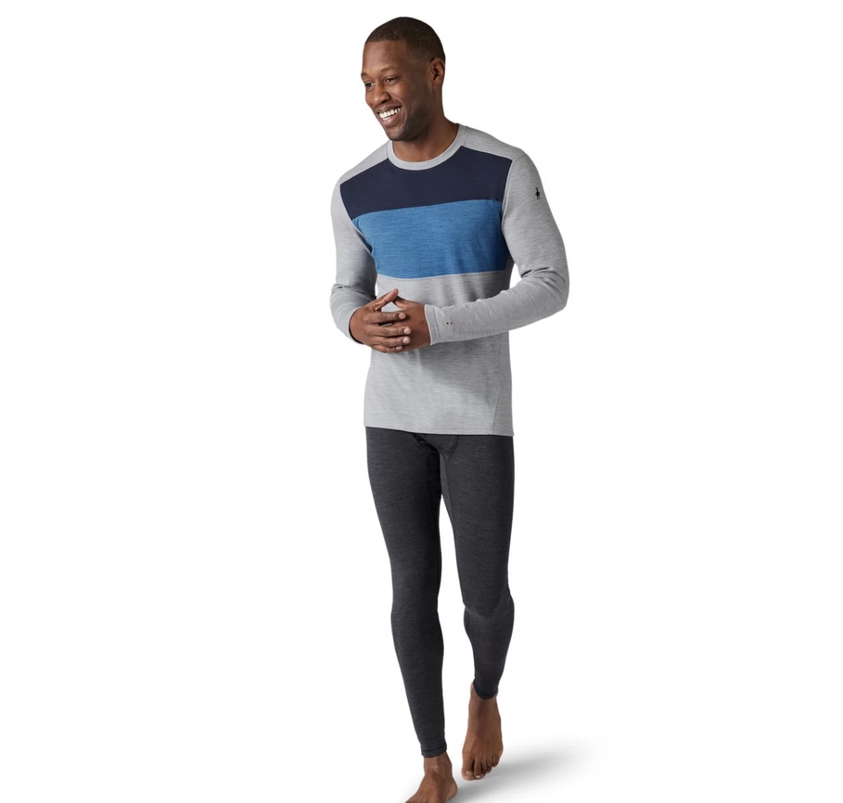 Men's Smartwool Merino 250 Base Layer Colorblock Crew - SW016353-H87 - Image 2